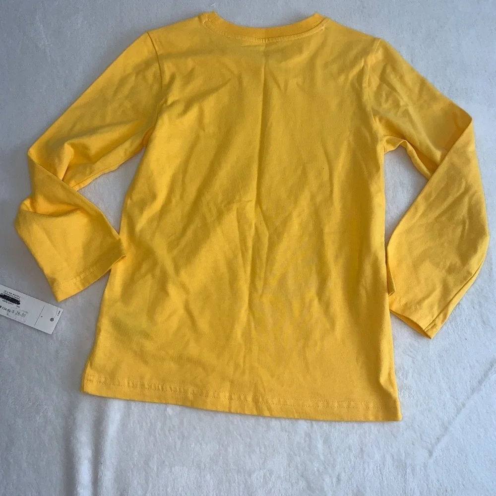 Janie and Jack yellow white long sleeve tee ski new with‎ tags